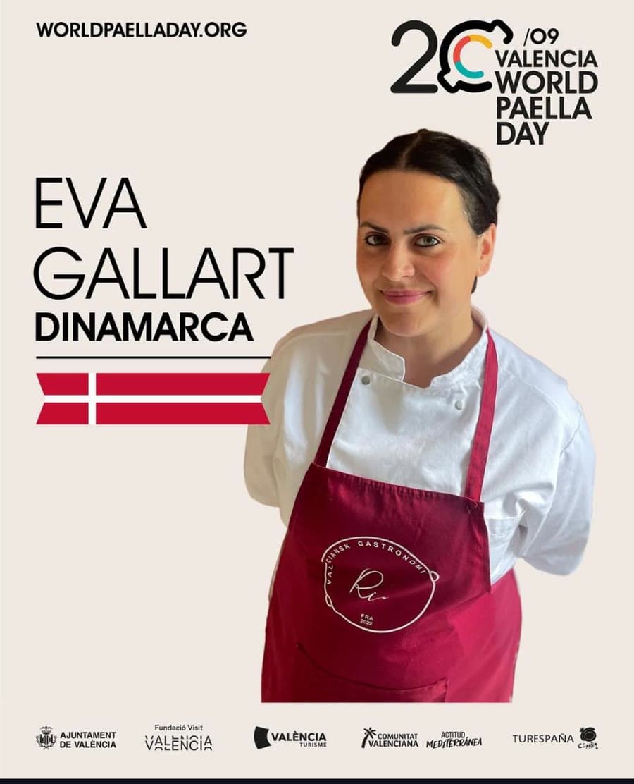 Officielt bevis på Evas deltagelse som Danmarks repræsentant ved World Paella Day